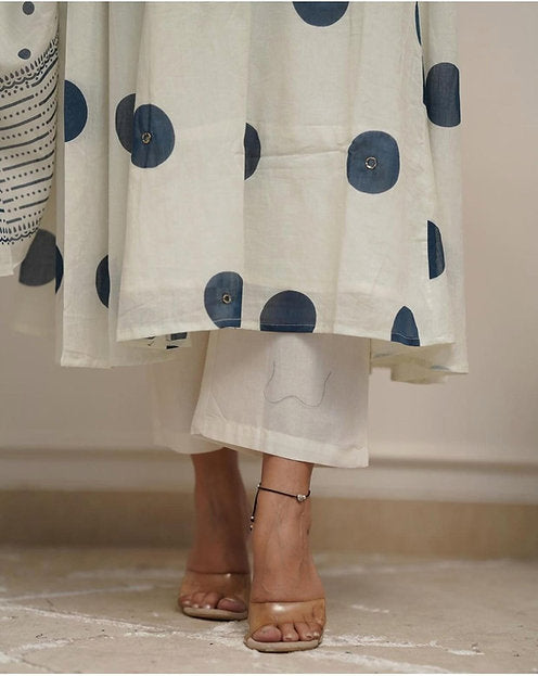 Polka Dot A-Line Mul Cotton Suit Set