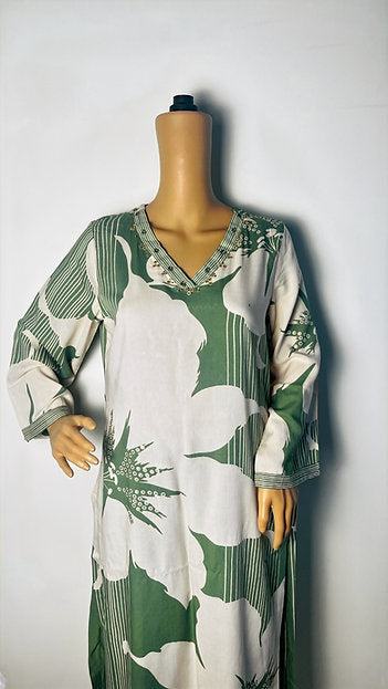 Zabeel Park Pastel Green Printed Co-ord Set