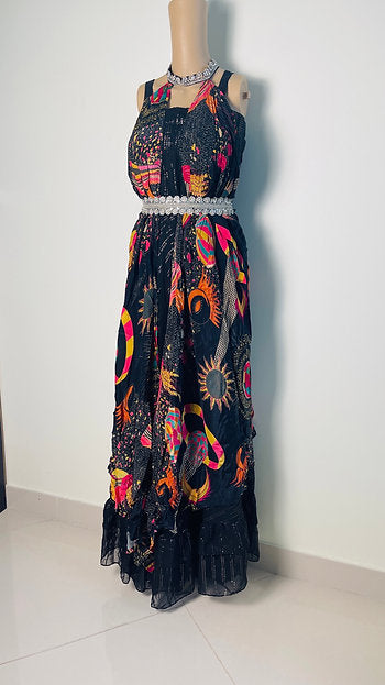 Indo Western Designer Black Gown