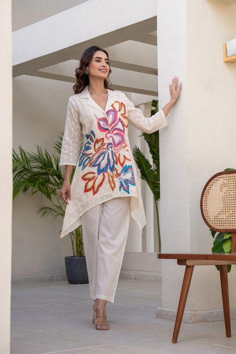 Printed High-Low Cotton Co-ord Set