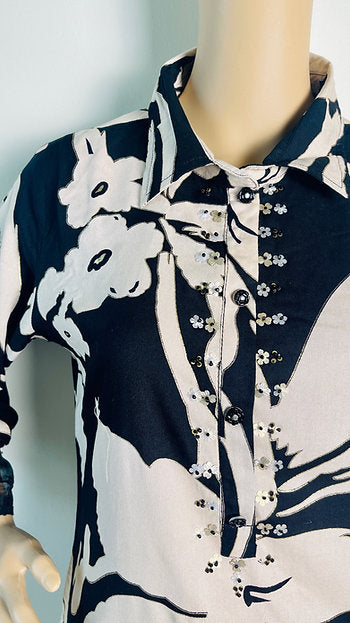 Black & Beige Summer Printed Co-ord Set