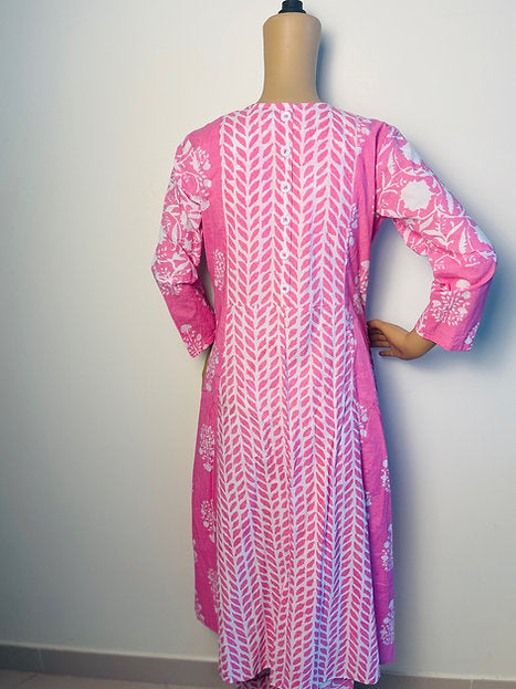 Baby Pink Crop Top Pant Cotton Shrug Indo Western Set