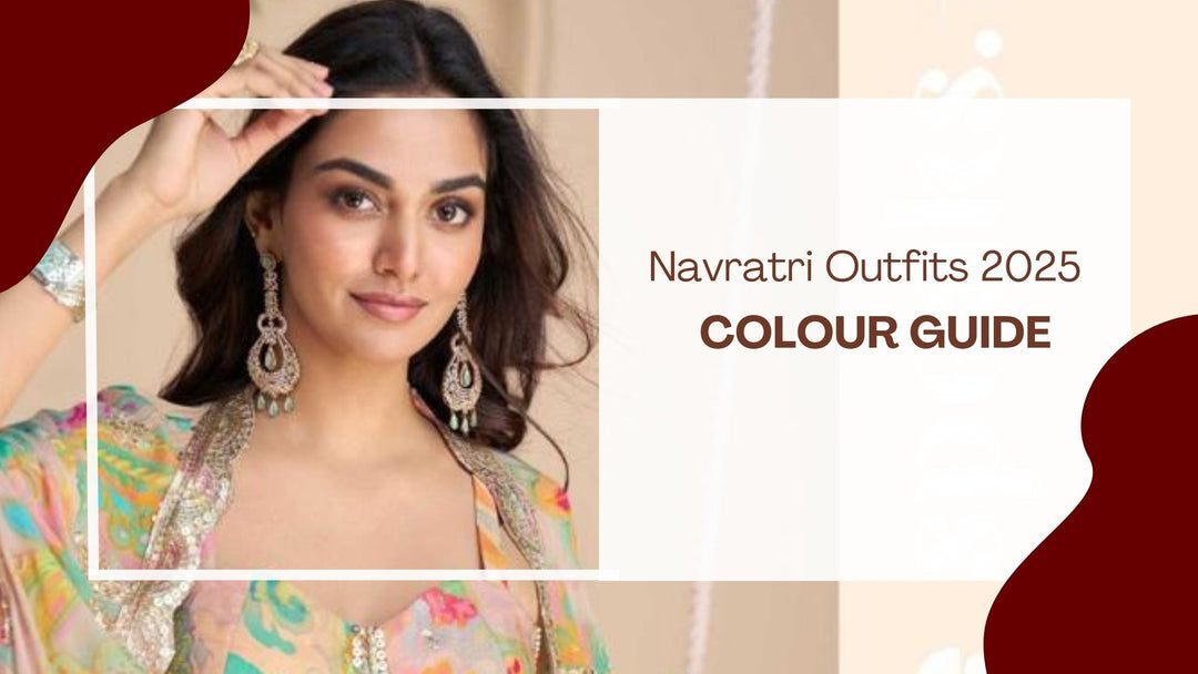 Navratri 2025 colours and outfit guide – buy festive lehengas, suits, and Indo-Western dresses online in UAE