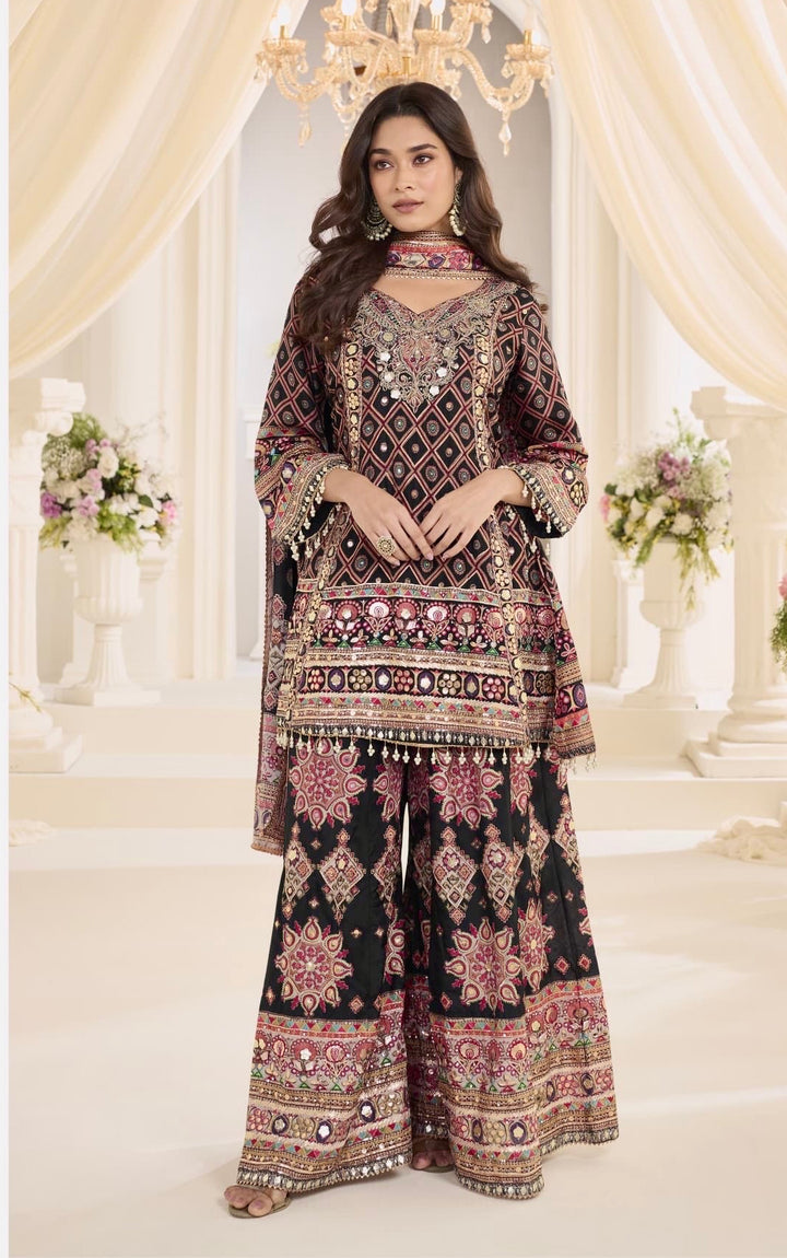 Noor Al Eid Printed Palazzo Suit Set