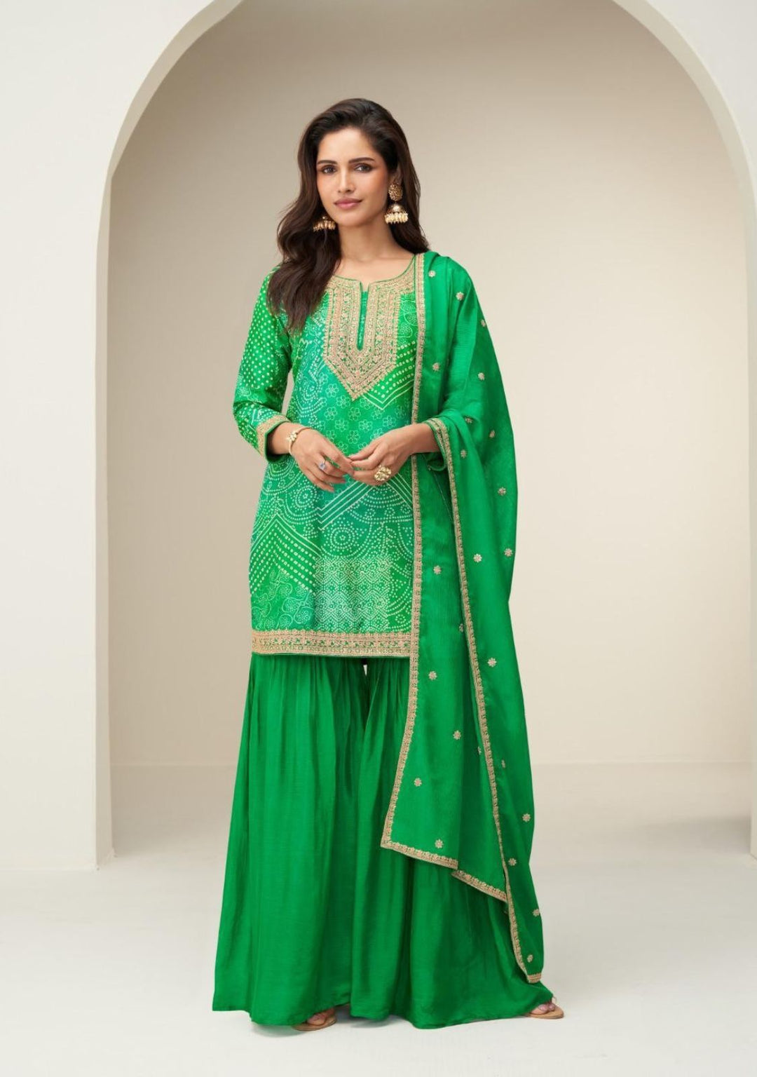 Emerald Souk Festive Wear Sharara Suit