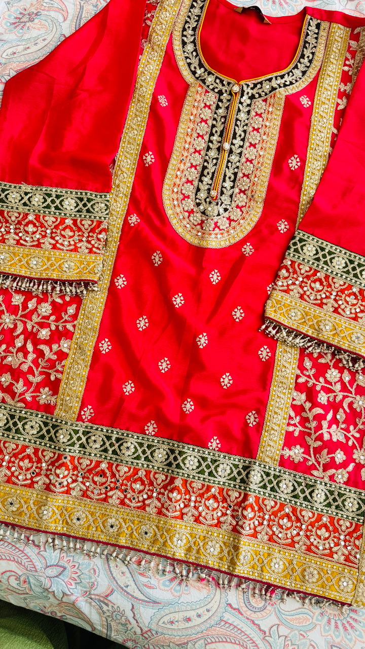 Dubai Blush Hour Pink Embroidered Trendy Gharara Party Wear Suit