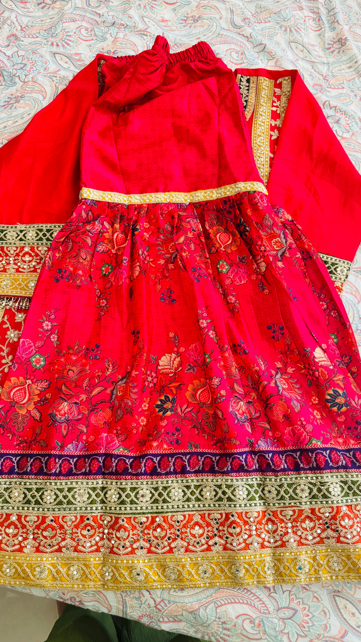 Dubai Blush Hour Pink Embroidered Trendy Gharara Party Wear Suit