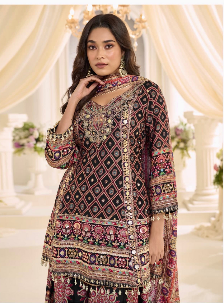 Noor Al Eid Printed Palazzo Suit Set