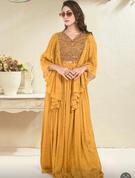 Embroidered Gown Dress Party Wear
