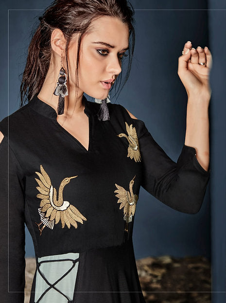 Fusion Kurti with Embroidery