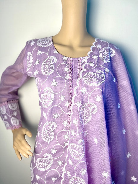 Cotton Chikankari Kurta Pant Set