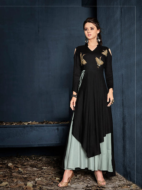 Fusion Kurti with Embroidery