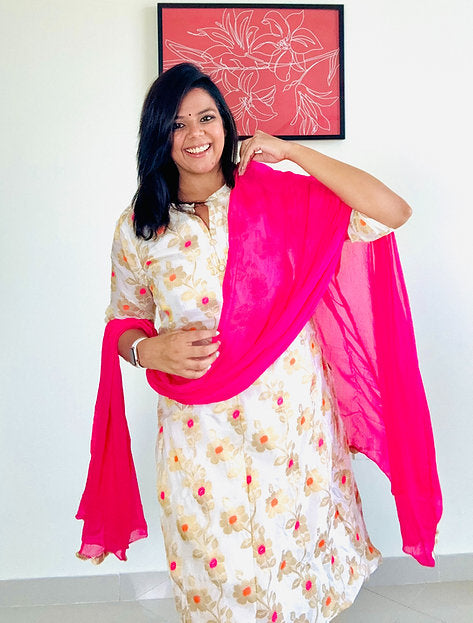 Muslin Chanderi Suit Set