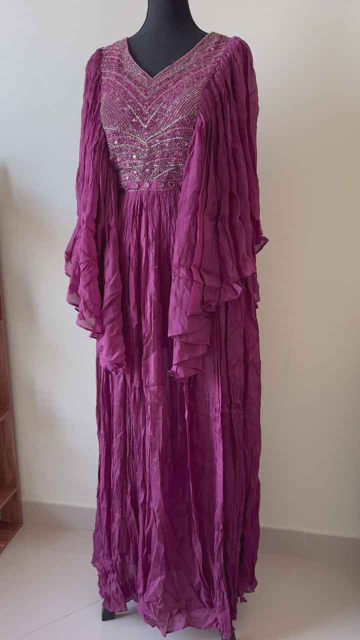 Embroidered Gown Dress Party Wear