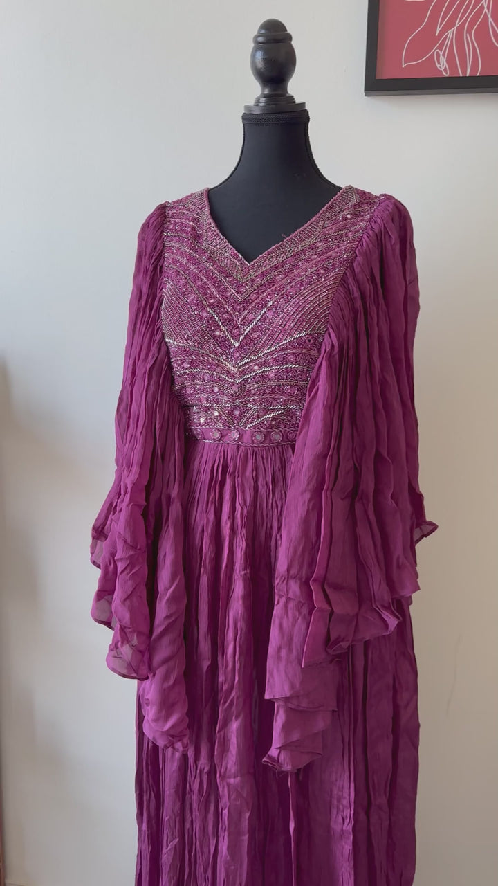 Embroidered Gown Dress Party Wear