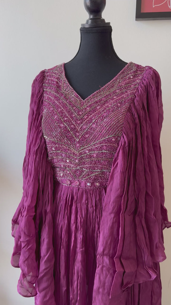 Embroidered Gown Dress Party Wear