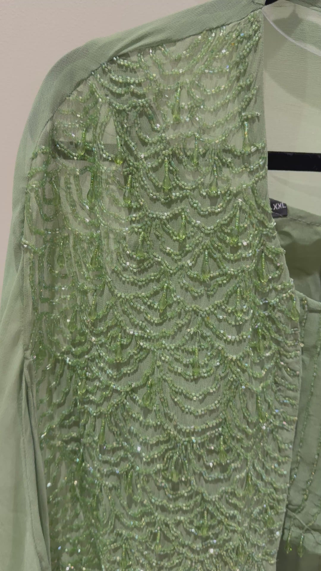 Pastel Green 3 Piece Indo Western Jacket Palazzo Party Wear Set